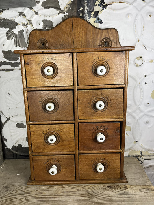 Antique Vintage Home Decor Farm Spice Cabinet 