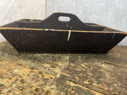 Primitive Antique Distressed Wood Caddy Farm Home Decor 