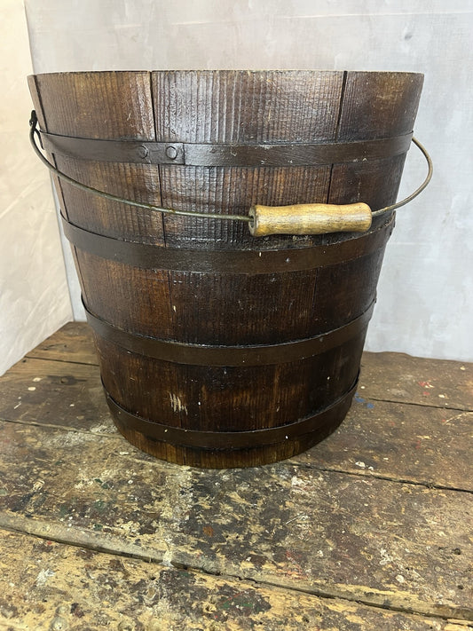 Primitive Antique Collectible Farm Home Decor Wood Pail