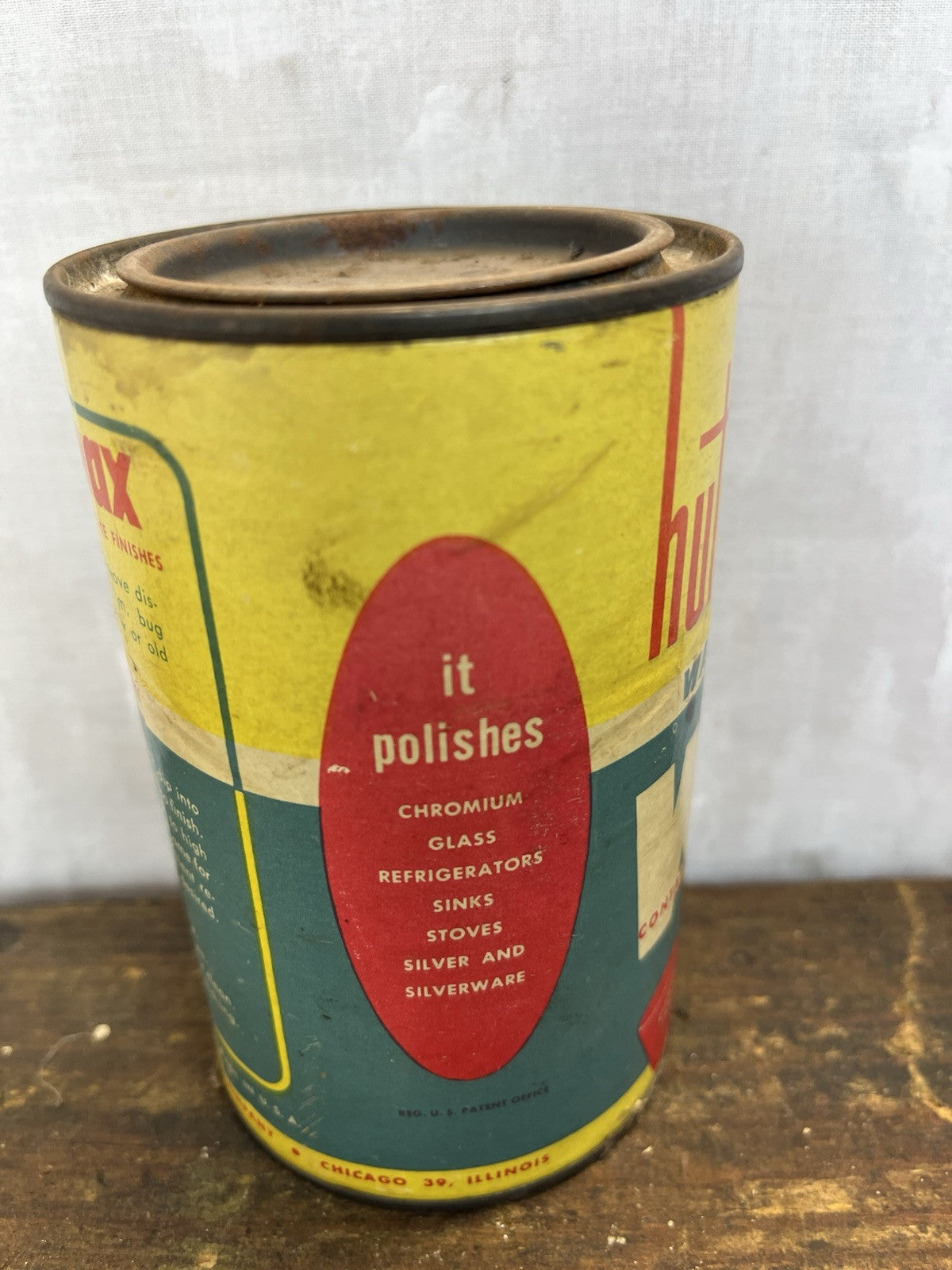 Vintage Hutchinsons Composite Wax Tin, Laundry Room