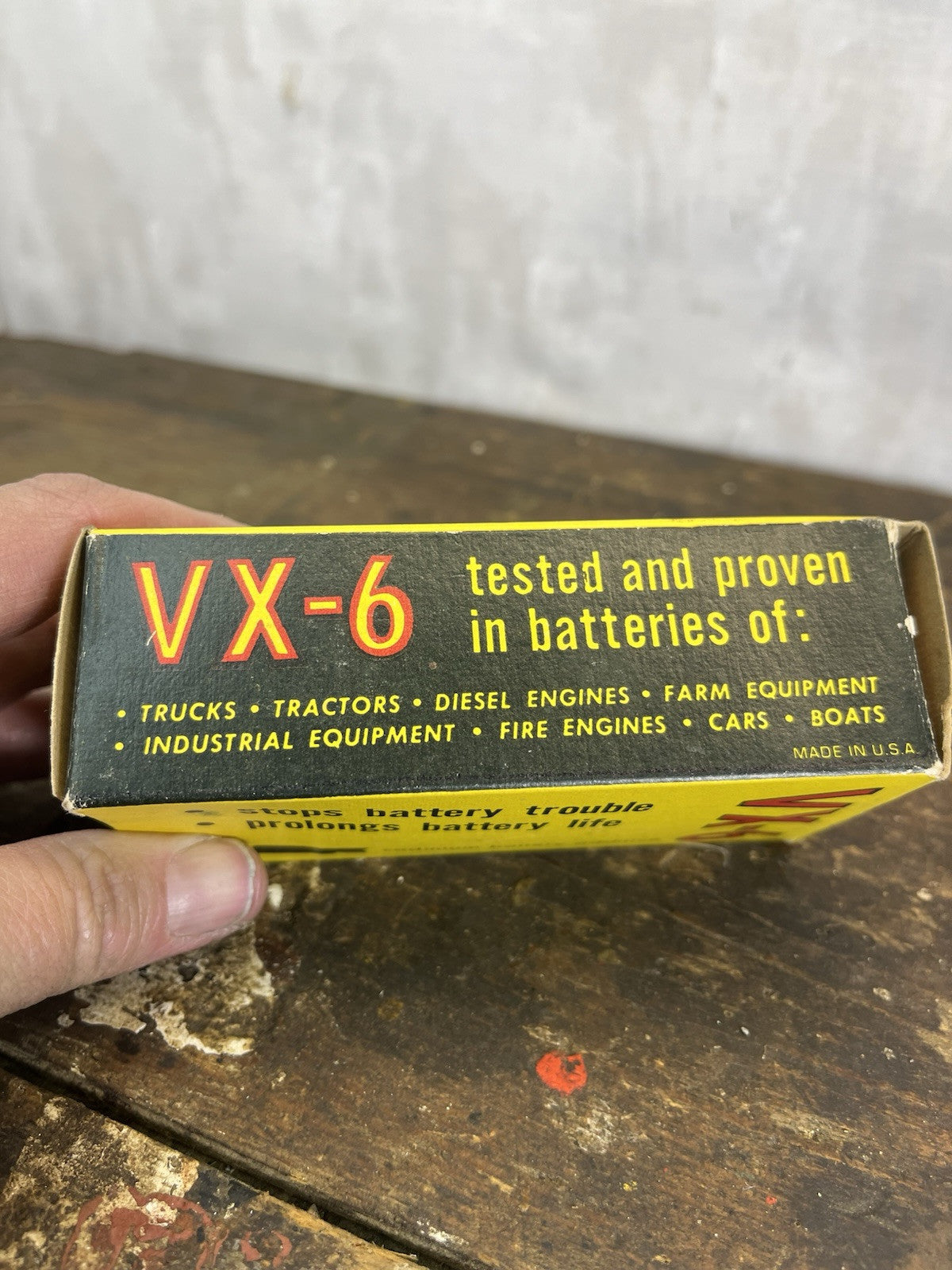 Vintage Mancave Vx-6 Tested Cadmium Battery Additive Box W/Contents