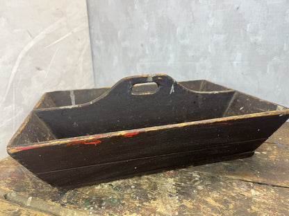 Primitive Antique Distressed Wood Caddy Farm Home Decor 