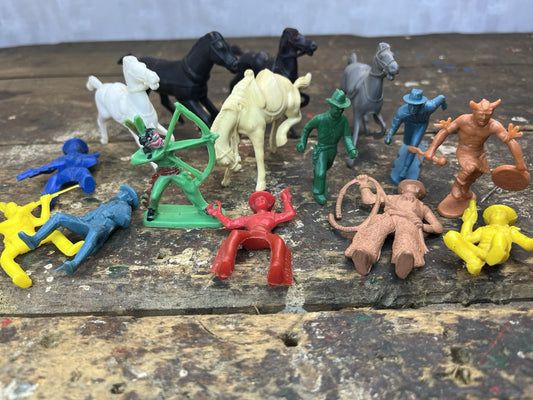 Vintage Collectible Mancave 15 Various Plastic Toys